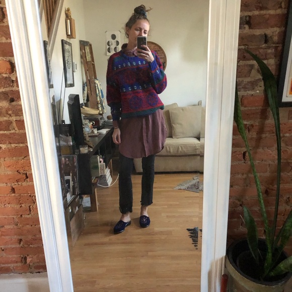 Vintage Shetland Wool Icelandic Knit Oversized Handmade Sweater - Picture 3 of 7